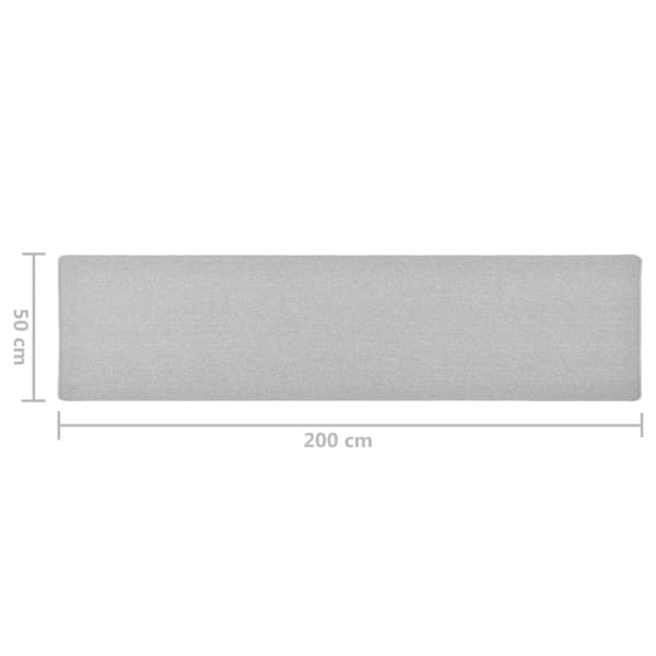 vidaXL Matto, vaaleanharmaa, 50x200 cm