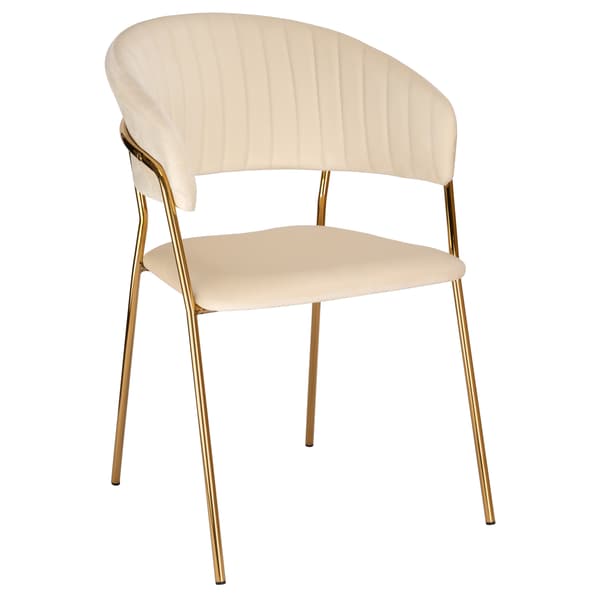 Beige samettinen tuoli COLIN GOLD