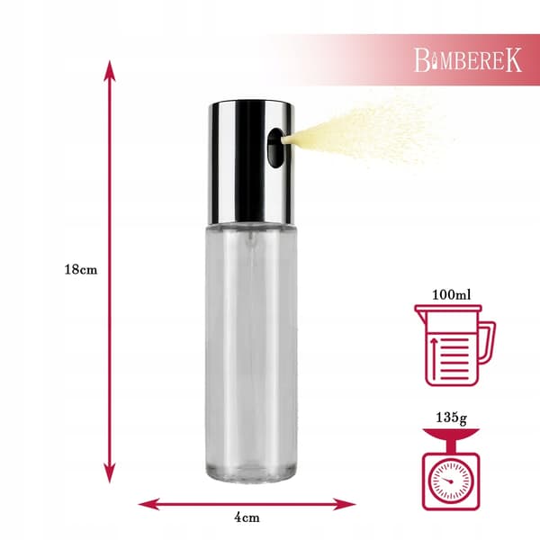 2x Olivenoliespray 100ml glasspray oliedispenser køkkenspray