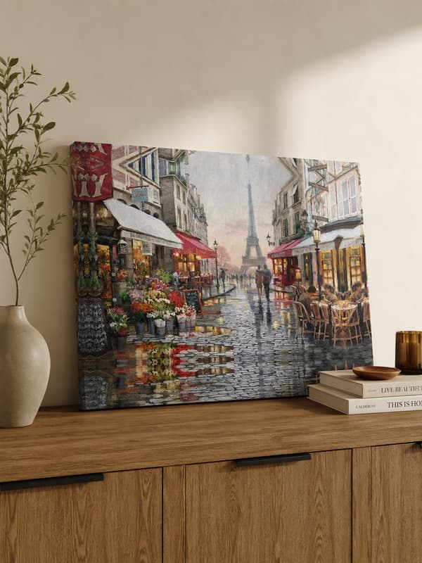 Maleri efter tal med ramme Billeder til maleri - Paris 50x40 cm
