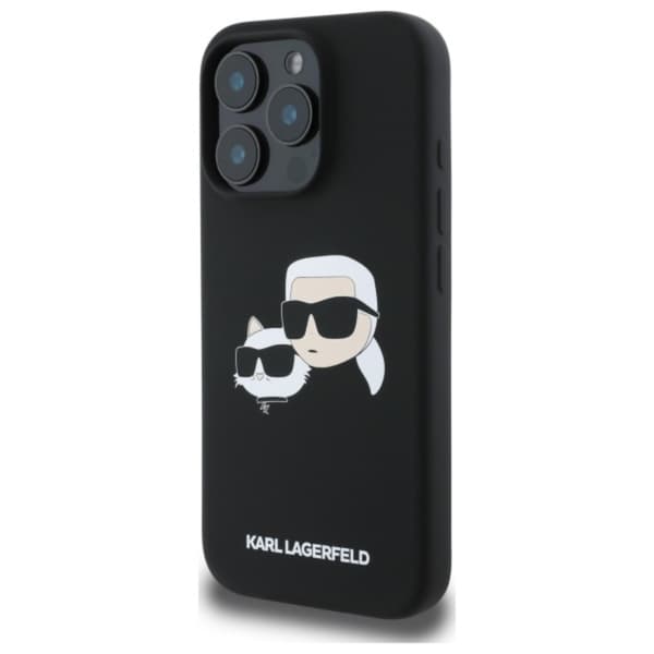 Karl Lagerfeld Silikone Dobbelthoved Print MagSafe - iPhone 16 Pro Max Etui (Sort)