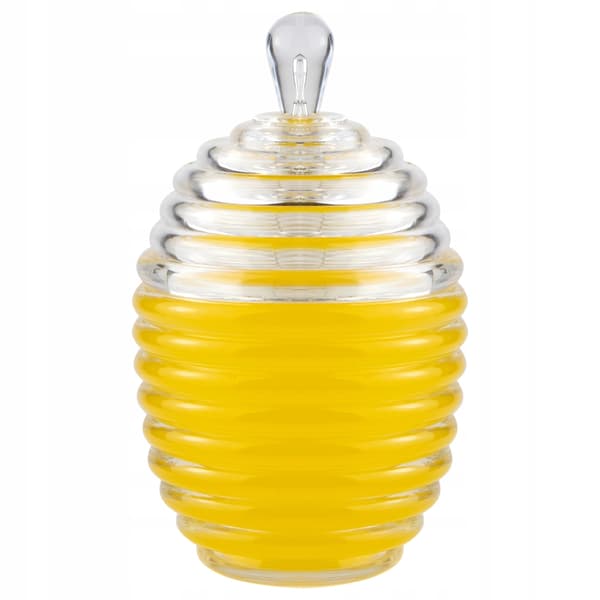 Honningbeholder 200ml Med ske og dekorativ krukke