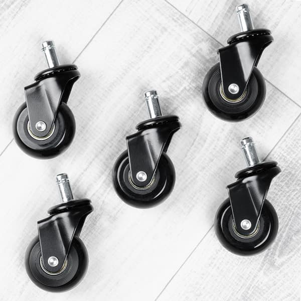 Gummihjul till stol 5 cm / 11 mm 5 st.
