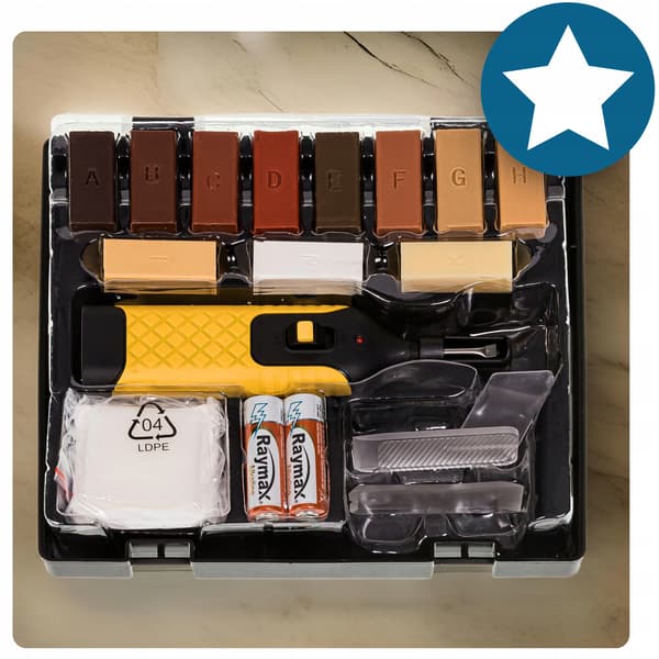Kit för reparation av sprickor i kakel, keramik, paneler + 11 vaxer