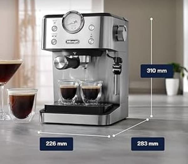 DE LONGHI EM450.M Hopeinen espressokone