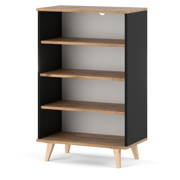 ÅBEN BOGREOL 60 CM LOFT SORT WOTAN SØJLEREOL STUE