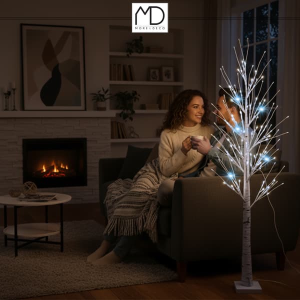 BIRKE LED TRÆBLITZ JULEPYNT 120 CM 96 LED VARM