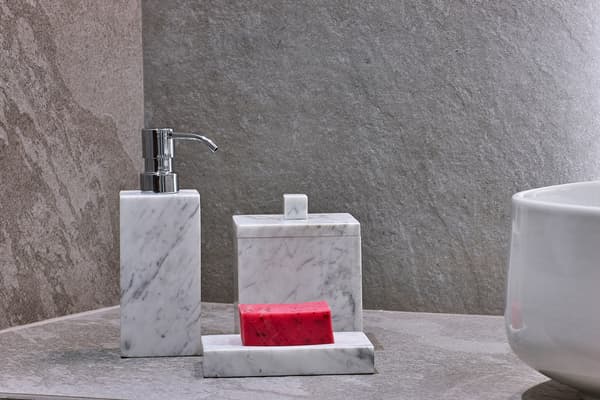 Q-BATH PREMIUM DECOR 1522 Carrara Marmor Kosmetikbeholder