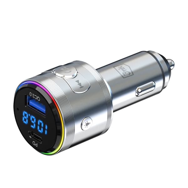 Tilbehør - 3mk Hyper Car Power Transmitter 48W QC PD PPS USB 1C1A Sølv