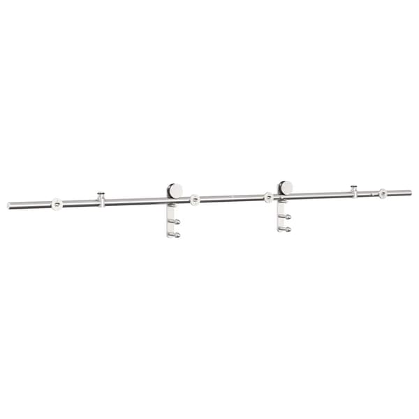 vidaXL Skjutdörrsfäste 183 cm stål silver