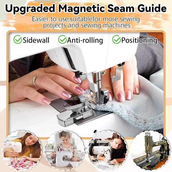 2x UNIVERSAL MAGNETISK SÖMLÖS SYMASKINSTILLBEHÖR