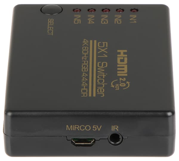 VIDEOKYTKIN HDMI-SW-5/1P