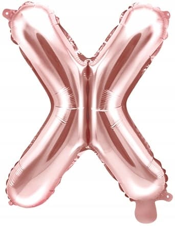 Folieballon med bogstavet "X", 35 cm, rosaguld