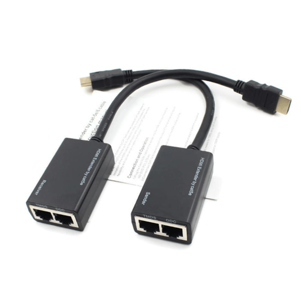 Forlænger EXTENDER HDMI RJ45 CAT-5e/6 op til 30m