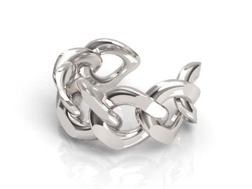 Sølvørering Manchetkæde Bridal 4mm Oxideret