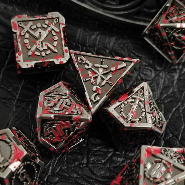 Paladin's Sacrifice RPG terningsæt med 7 metalterninger