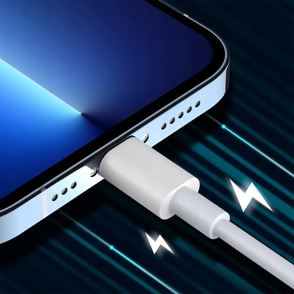 SNABBLADDARE 20W + 1M KABEL FÖR IPHONE CUBE / TYP USB-C BELYSNING usb c