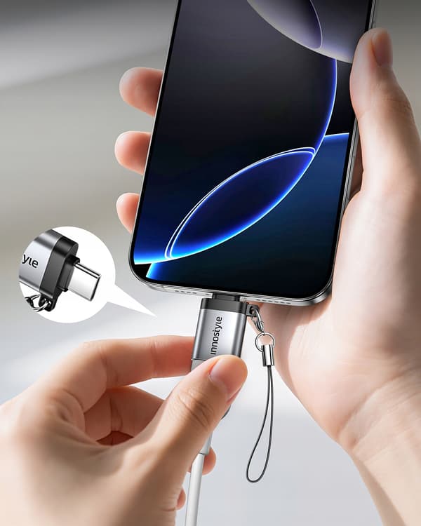 INNOSTYLE ADAPTER USB-A 3.0 TIL USB-C TIL USB TYPE C 3A 5GBPS OTG