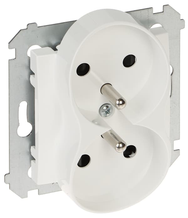 DOBBELT STIKKONTAKT DGZ2MZ.01/11-SIMON54 250V 16A
