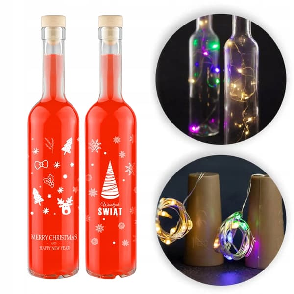 Pullo + LED-KORKKI Pullo JOULUKUOSILLA FUTURA 500ml