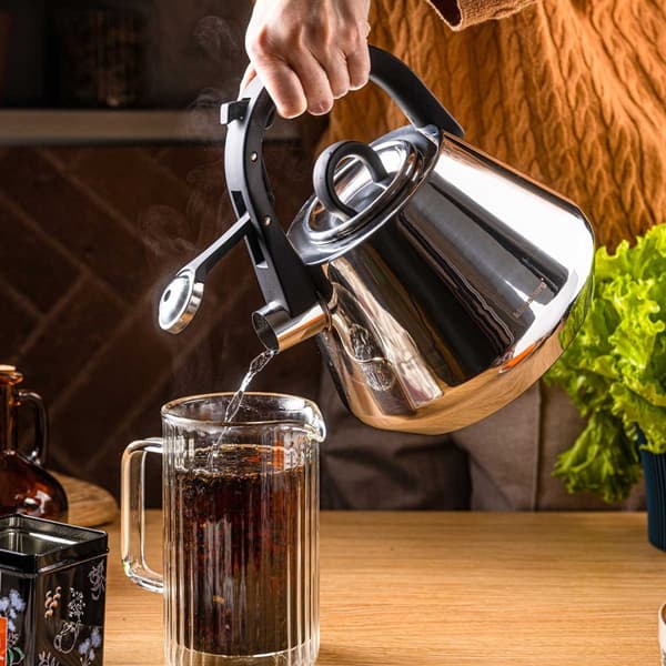 STÅLKEDEL MED FLØJTE 2,5L KLAUSBERG KB-7947
