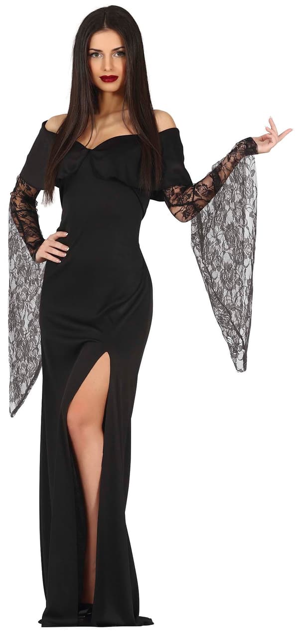 GOTISK DAME Hekse Halloween Bal Kostume L