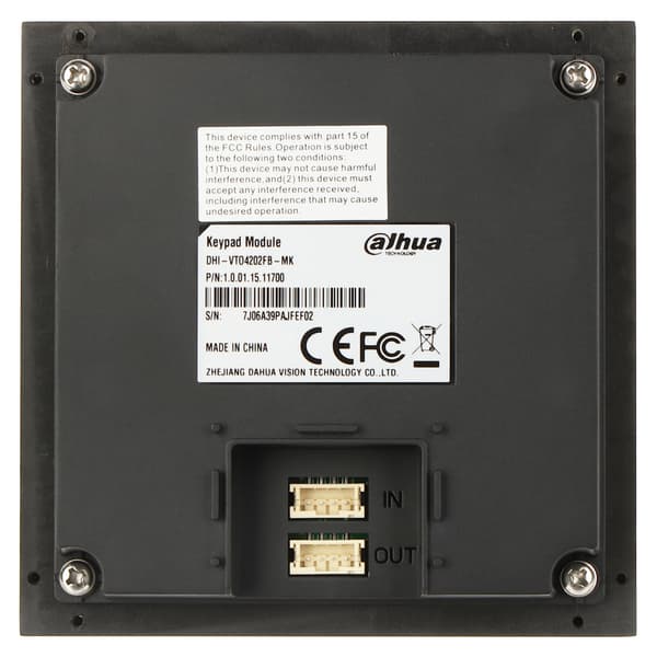 VTO4202FB-MK TANGENTBORDSMODUL FÖR VTO4202FB-P-S2 DAHUA-MODUL