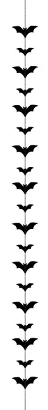 Flagermusguirlande sort 1,5m 1 stk.
