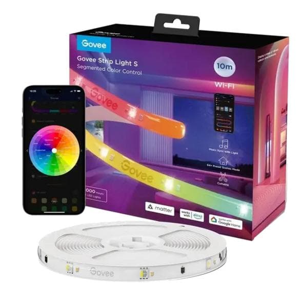 LED-remsa GOVEE H612C 10M WIFI BLUETOOTH RGBIC Vit