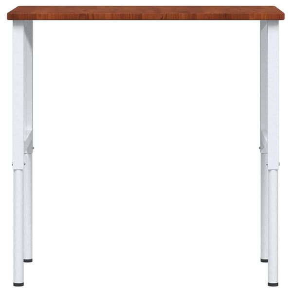 vidaXL arbejdsbord mørkebrunt 100x60x(71,5-98) cm egetræ