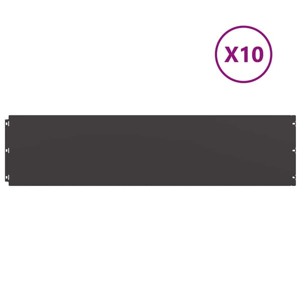 vidaXL græskant 10 stk. sort koldvalset stål