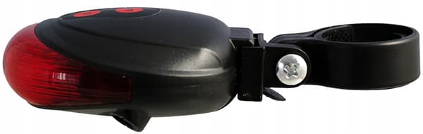 5 LED BAGLYGTE TIL CYKEL MED LASER OG 5 TILSTAND