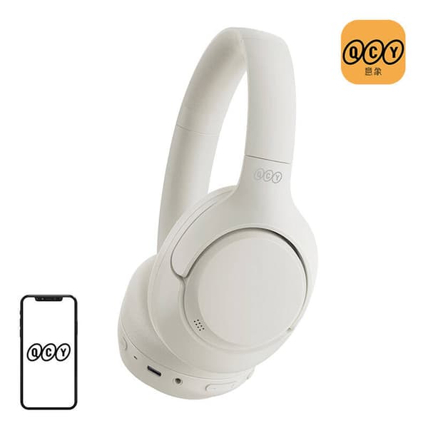 QCY H3 trådløse hovedtelefoner, ANC (hvid)