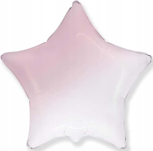 18" FX Star Gradient Folieballong, Vit och Rosa
