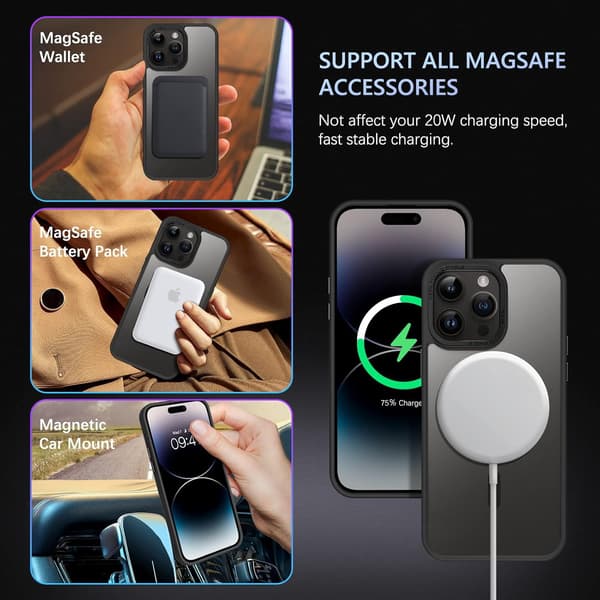 APPLE IPHONE 14 PRO SILIKONSKAL LILA HALVKLAR BAKSIDA MAGSAFE