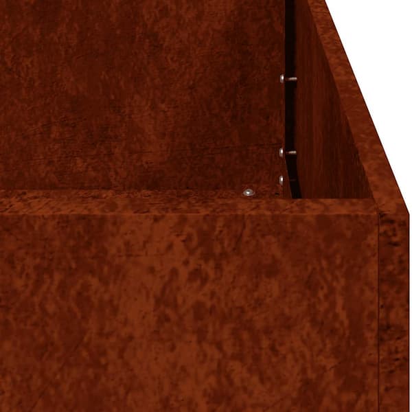 vidaXL rusten urtepotte 200x40x40 cm rustfrit stål