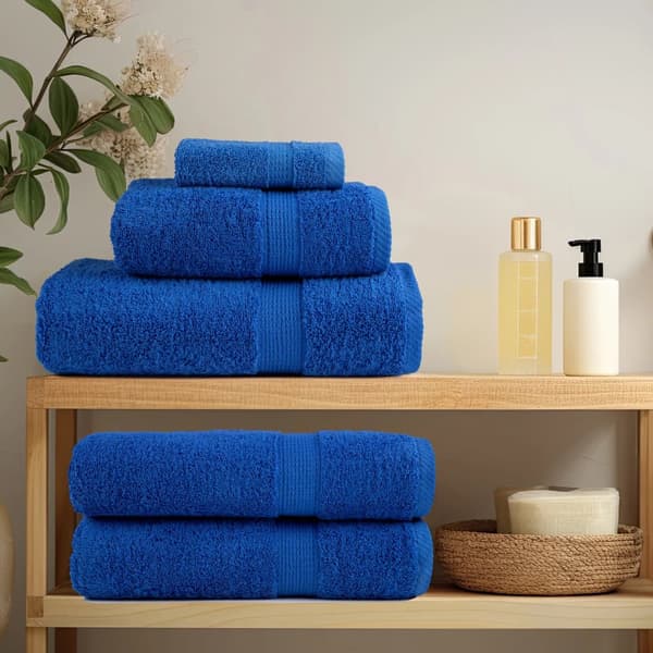 vidaXL Premiumhanddukar SOLUND, 2-pack, Blå, 100x150 cm
