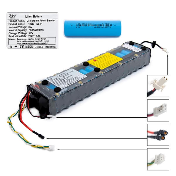 36V 7.8Ah batteri för Xiaomi M365 / Mi 1S / Essential / Mi 3
