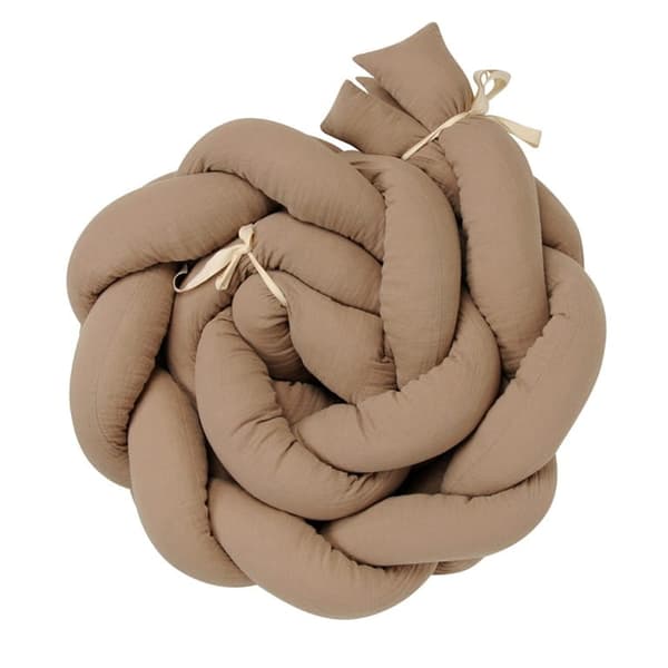 Flettet muslin sengseng 200 cm brun