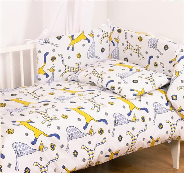 3-delt bomuldssengesæt 100x135 Trendy Cats