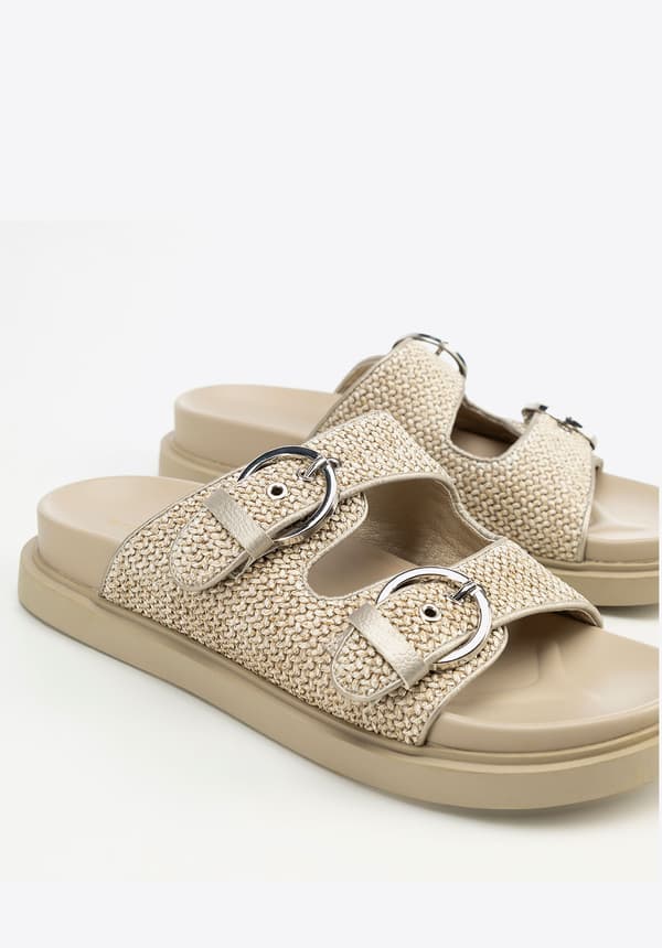 Wittchen dam beiga vävda flip-flops, beige syntetiskt material