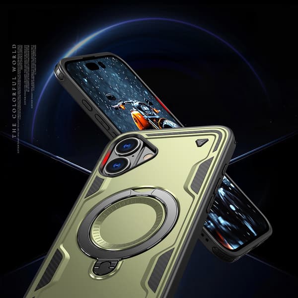 Hybrid Armor Trendy Cover med MagSafe til iPhone 16 Plus - Grøn