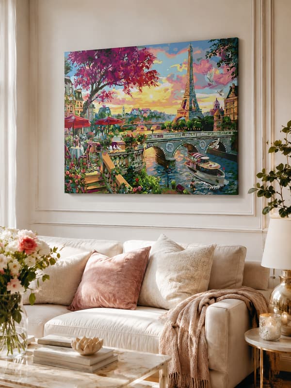 Maleri efter tal Billeder at male - Frankrig Wonderful Paris 50x40cm