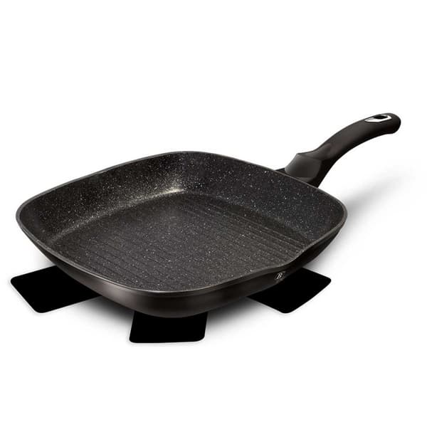 GRANIT GRILLPANDE 28 cm BERLINGER HAUS BH-1846 SORT SØLV