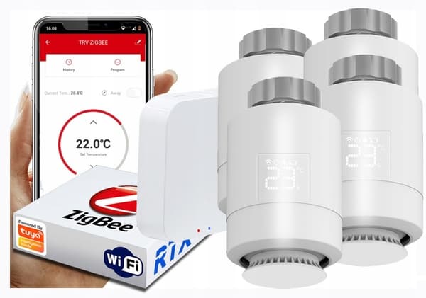 4x RTX termostathoved + Tuya SET Zigbee WiFi Gateway