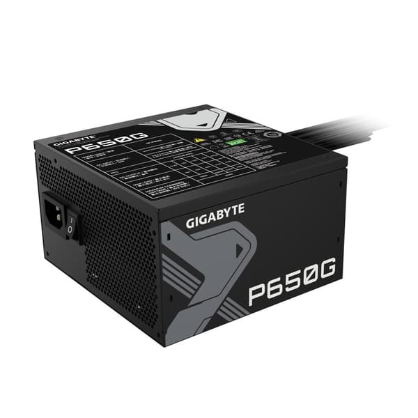 Gigabyte P650G 650W 80 PLUS Gold PC strømforsyning, sort, ATX