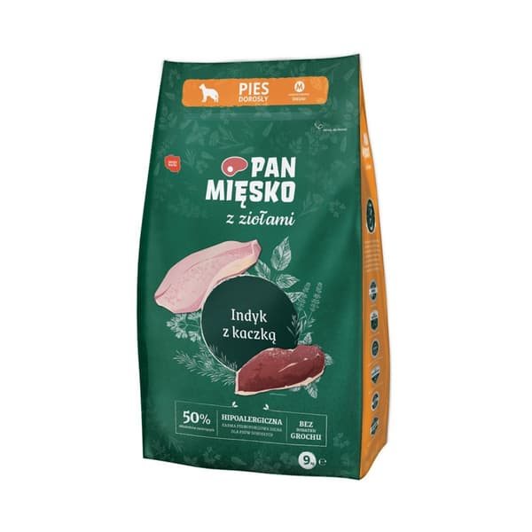 Tørfoder til hunde Mr. Meat Kalkun med and M 9 kg