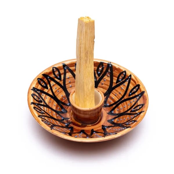 Keramisk ställ för Palo Santo - Brun