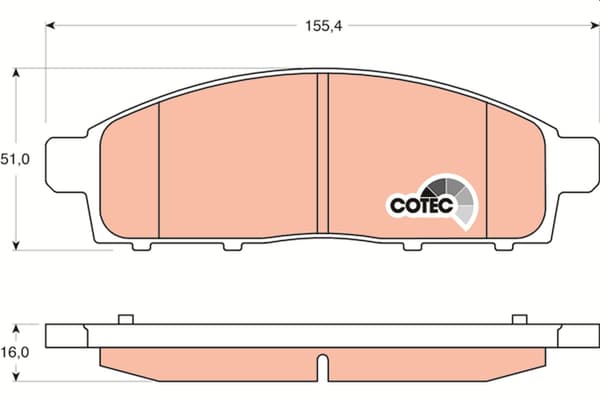 FRAMBROMSBELÄGG GDB3435 TRW