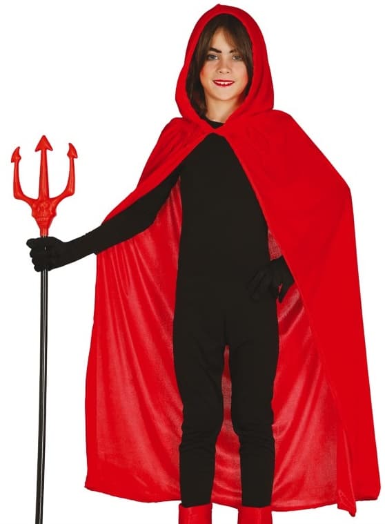 Rød Djævel Vampyr Hættekappe 100cm